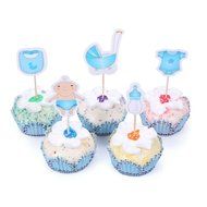 Cupcake Toppers for Baby Shower Kids 1st 2nd Birthday Party Cake Decoration 40 Count