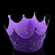 Bit Fly Princess Crown Baby Shower Birthday Party Laser Cut Celebration Decor Cupcake Wrapper Wraps Case (50pc... N7