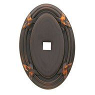 Baldwin 4619112 Oval Edinburgh Cabinet Back Plate, Aged Bronze by Baldwin