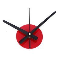DIY 3D Red Heart Wall Clock Surface Sticker Removable Home Office Decor N2