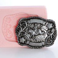 Cowboy Belt Buckle Silicone Mold Make Your Own Western Chocolate, Fondant, Candy, Soap, Resin, Clay, Wax, Flexible... N2
