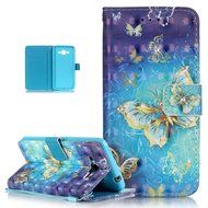 Galaxy Grand Prime Case,ikasus Shiny Glitter Diamond Colorful Art Painting PU Leather Flip Wallet Pouch Stand... N26