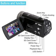 Camera Camcorders, Besteker Portable Digital Video Camcorder HD Max. 16.0 Megapixels 1280*720P DV 2.7 Inches TFT... N12