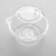 Clear Jumbo Cupcake Container Pods for Desserts with Sticker Labels (100 PCS/Pack)