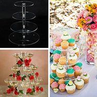 4 Tier Acrylic Round Cupcake Stand N4