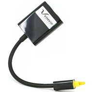 VIMVIP Toslink Digital Optical Fiber Optic Splitter 1 in 2 Out Audio Adapter Cable -Black N5
