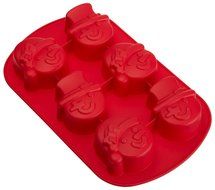 Wilton 6 Cavity Silicone Snowman Mold Pan N2