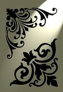2 designs Stencil Corner Flourish Shabby Chic Vintage A4 210x297mm Damask furniture French wall art by Solitarydesign