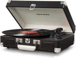 Crosley CR8005D-PI Cruiser Deluxe Portable 3-Speed Turntable with Bluetooth, Pink N47