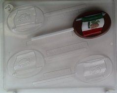 Mexican flag on an oval background SPL010 Spanish Language Chocolate Candy Mold