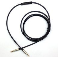 NewFantasia 3.5mm - 2.5mm Male Replacement Cable with Remote and Mic, 1.2 Meter, Black