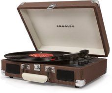 Crosley CR8005D-PI Cruiser Deluxe Portable 3-Speed Turntable with Bluetooth, Pink N49