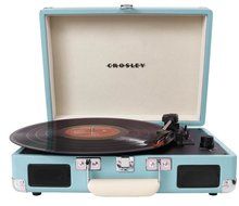 Crosley CR8005D-PI Cruiser Deluxe Portable 3-Speed Turntable with Bluetooth, Pink N50