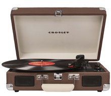 Crosley CR8005D-PI Cruiser Deluxe Portable 3-Speed Turntable with Bluetooth, Pink N51