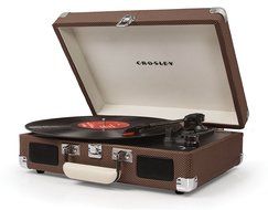 Crosley CR8005D-PI Cruiser Deluxe Portable 3-Speed Turntable with Bluetooth, Pink N52