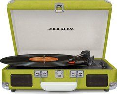 Crosley CR8005D-PI Cruiser Deluxe Portable 3-Speed Turntable with Bluetooth, Pink N56