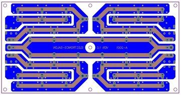 Electronics-Salon 1PCS Capacitor Filter Bare PCB, Support 24pcs D22mm Electrolytic Capacitors.