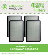 4 Kenmore 86889 EF-1 Exhaust HEPA Vacuum Filters, Compare to Sears Kenmore Part# 86889 (or 20-86889), 40324, EF1... N3