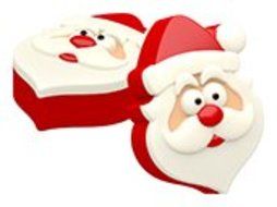 SpinningLeaf Santa Sandwich Cookie Mold