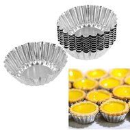 Gogoforward Amico Silver Tone Aluminum Egg Tart Mold Makers N2