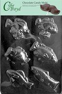 Cybrtrayd N044 Assorted Fish Chocolate Candy Mold with Exclusive Cybrtrayd Copyrighted Chocolate Molding Instructions