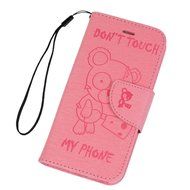 iPhone 7 Plus Case (5.5 inch) - Wallet Flip Stand Case Embossed Cute Bear PU Leather Case Shockproof TPU Inner... N39