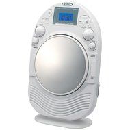 Stereo Shower Radio &amp; CD Player W/ Mirror Fog Resistant Waterproof Speakers