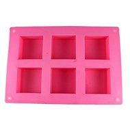 WICOO 6-Cavity Petite Silicone Mold for Soap, Bread, Loaf, Muffin, Brownie, Cornbread, Cheesecake, Pudding, and...