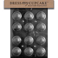 Dress My Cupcake Chocolate Candy Mold, Golf Balls 3D