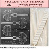 QUINCEANERA 15 ON TIARA Lolly numbers and letters Chocolate candy mold Molding Instruction+ 25 Lollipop sticks