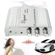 ELEGIANT 200W 12V Mini Hi-Fi Amplifier Booster Radio MP3 Stereo for Car Motorcycle Home with Power Adapter N2