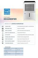 Impecca IDM52-SP 50 pint Portable Dehumidifier with Pump N4