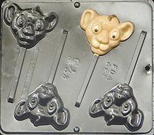 Baby Lion Lollipop Chocolate Candy Mold 3353