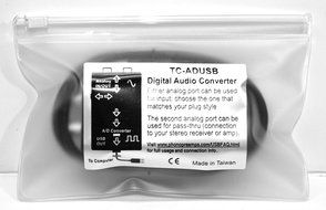 TCC TC-754 BLACK RIAA Phono Preamp, Premium High Output Adaptor and TC-ADUSB Digital Recording Adaptor COMBO N2