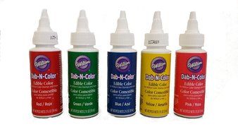 Wilton Dab N Color Edible Food Coloring Cake Decorating 5 Piece Set