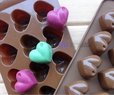 Lariy 15 grid safe Silica gel Heart-shaped mold DIY Chocolate party cake Baking mold N2