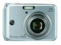 GE A1050-SL 10MP Digital Camera with 5X Optical Zoom and 2.5 Inch LCD with Auto Brightness - Silver N5