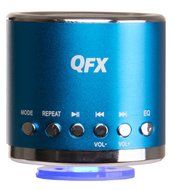 QFX CS59USBLUE Speaker with USB/Micro SD FM Radio