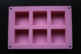 6-Square Silicone Cake Mold Chocolate Craft Candy Baking mold