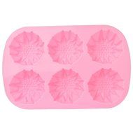 EVTECH(TM) 6 Cavity Sunflower Style Silicone Gel Non Stick Cake Bread Mousse Biscuit Ice Pudding Mold Chocolate... N7