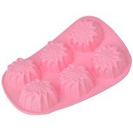 EVTECH(TM) 6 Cavity Sunflower Style Silicone Gel Non Stick Cake Bread Mousse Biscuit Ice Pudding Mold Chocolate... N8