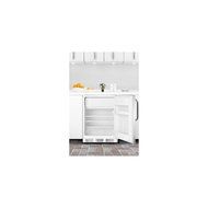 Summit CT66LBISSTBADA: ADA compliant built-in refrigerator-freezer with lock, white cabinet, stainless steel wrapped... N2
