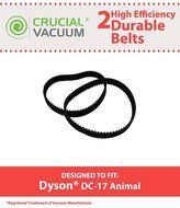 2 Dyson DC17 Animal Belts (8MM), Replaces Dyson Vacuum Part# 911710-01, Designed &amp; Engineered by Crucial Vacuum