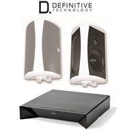 Definitive Technology W Adapt + AW 6500 All-Weather Outdoor Speakers Bundle (Pair, White)