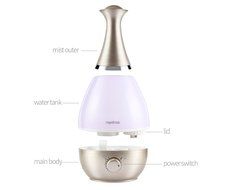 raydrop Ultrasonic Cool Mist Humidifier,Room Humidifier with Whisper-quiet Operation, Automatic Shut-off, and... N5