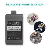 Powerextra 21.6V 2000mAh Li-ion Rechargeable Battery Pack Replacement for Dyson DC16 Root 6 Vacuum Cleaner Animal N5