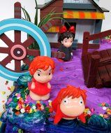 15 Piece ANIME Studio Ghibli Themed Birthday Cake Topper Set Featuring Ponyo, Yubaba, Jiji, Kodoma and Decorative... N2