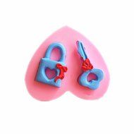 Yunko Lock and Key Heart Silicone Mold Fondant Sugarcraft Molds DIY Cake Decorating N2