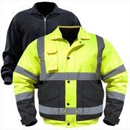 Class 3 High-Visibility 3-in-1 Bomber Jacket with Teflon - Lime/Black, Medium, Model# UHV563 by Utility Pro Wear