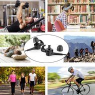 Vomach Earhook Headphones In Ear Earbuds for Running Wired Earphones with Mic Cable Clip Included Black N7